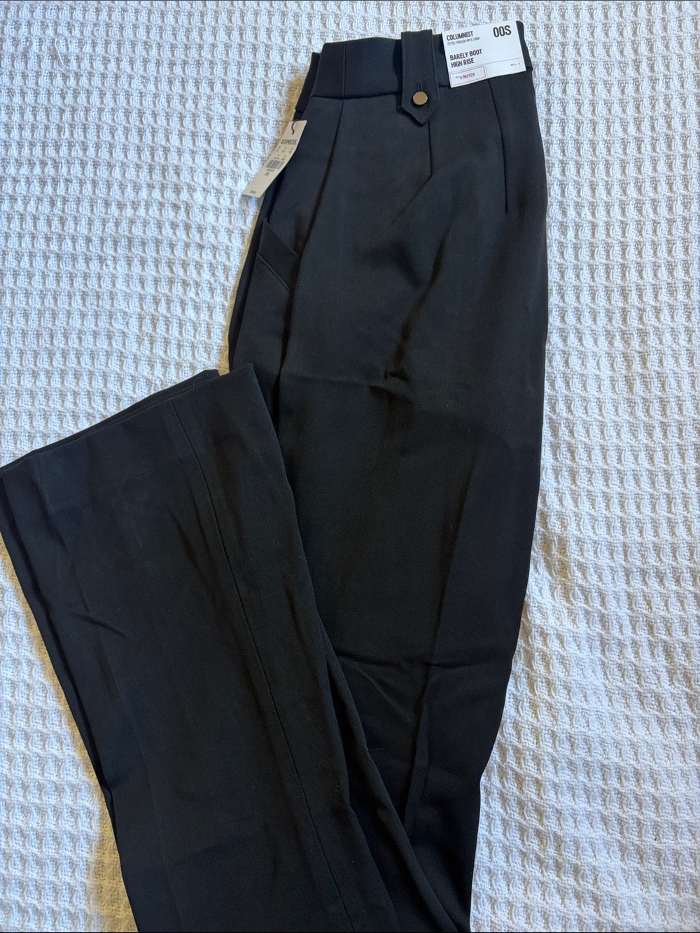 Express Black High Rise Barely Boot-Cut Dress Pants